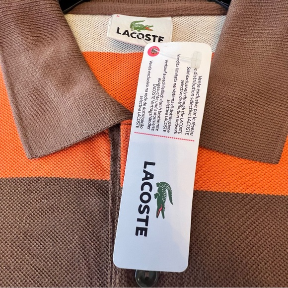 NWT Vintage 80s Lacoste long-sleeve men’s polo rugby shirt size 40/Medium - Picture 9 of 10